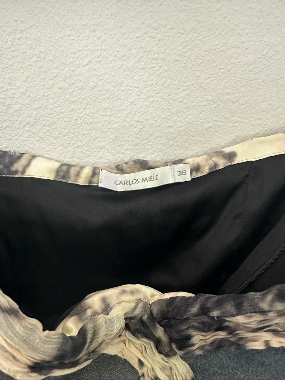 Carlos Miele Strapless Gray and Marble Maxi Dress - Picture 9 of 9